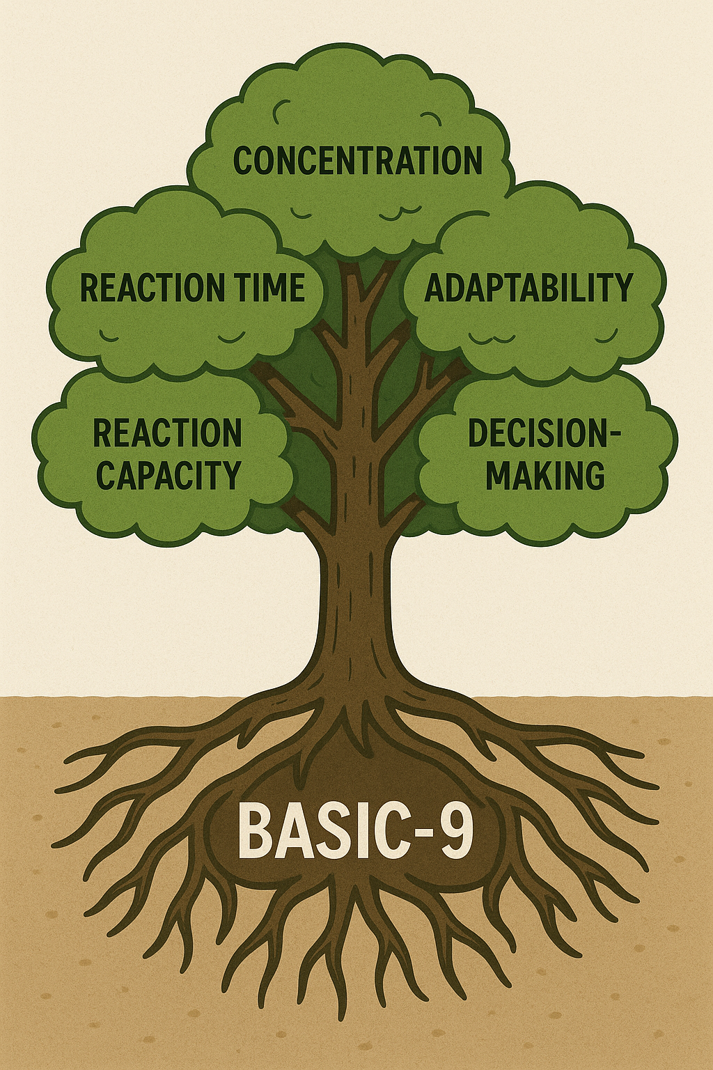 BASIC 9 Baumgrafik mit den neun Basisfunktionen